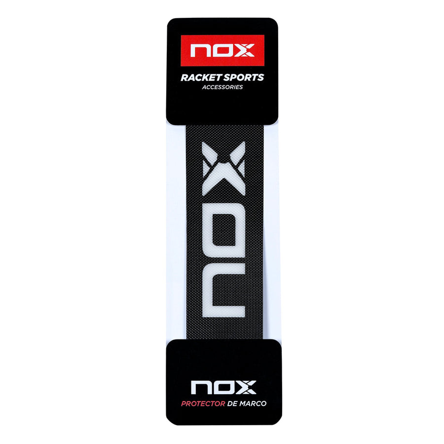 NOX black padel racket frame protector with white logo