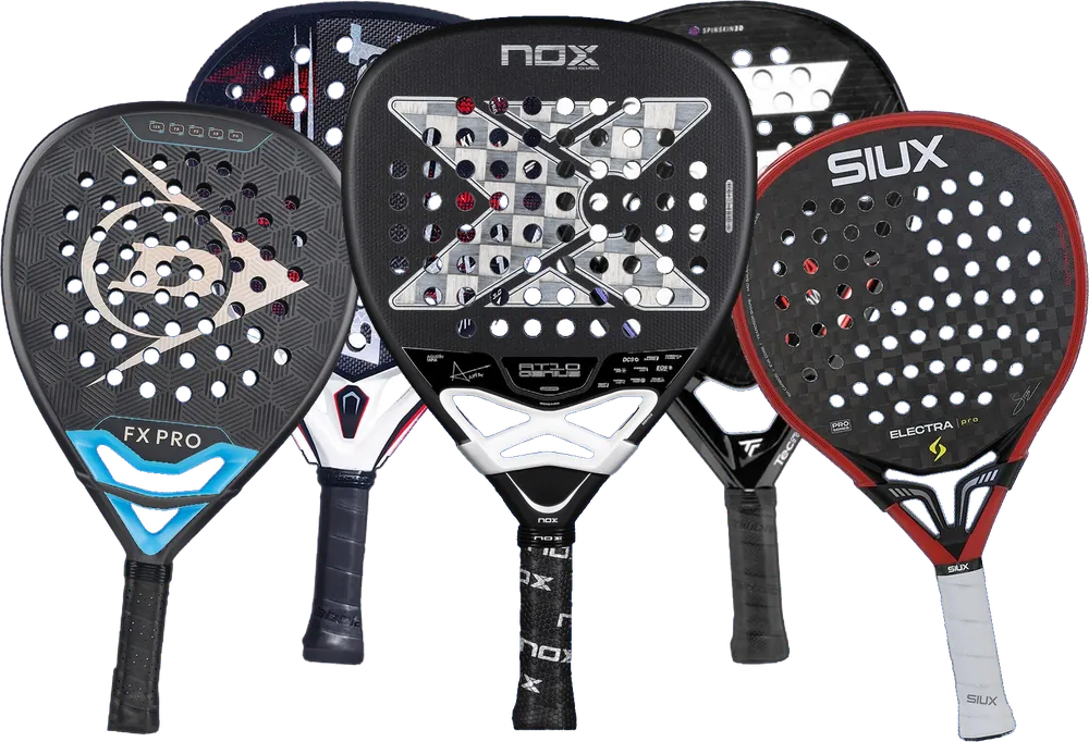 Padel rackets from Dunlop, Babolat, NOX, Tecnifibre and Siux